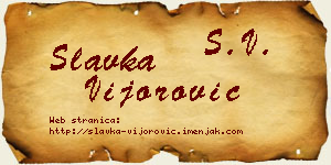 Slavka Vijorović vizit kartica